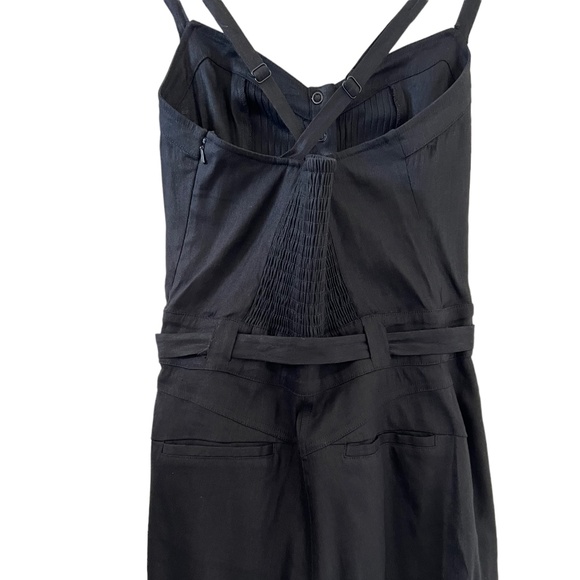 BEBE Linen Blend Short Romper In Black Size S - Picture 8 of 16